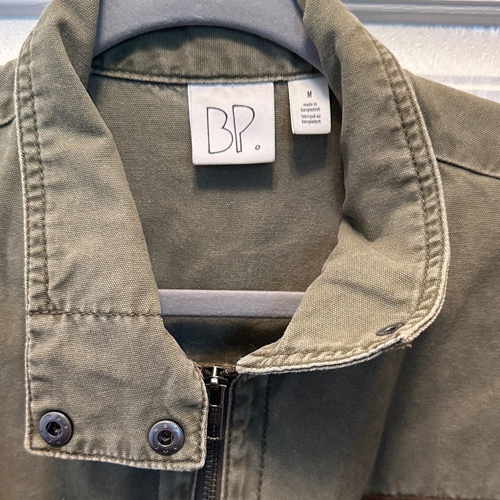 BP Olive Utility Military Style Jacket Size M - Picture 2 of 2